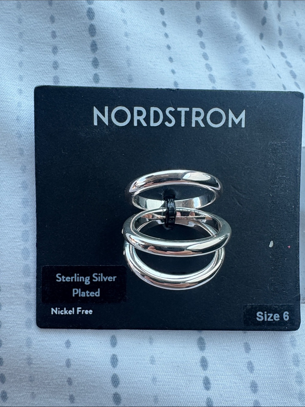 Nordstrom Silver-Tone Triple Band Ring